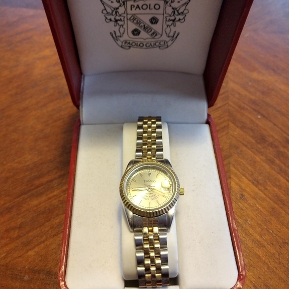 paolo gucci watch gold